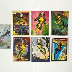 Rogue Marvel Super Heroes X-Men Trading Cards set of 7
